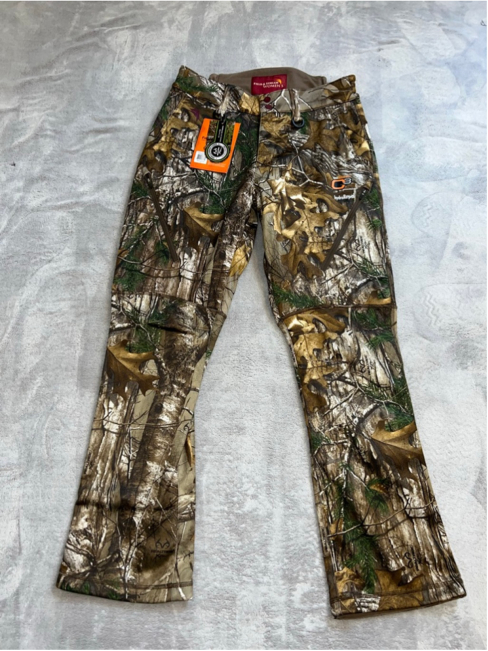 NEW! Women's Field & Stream Camo Pants S Brown Green